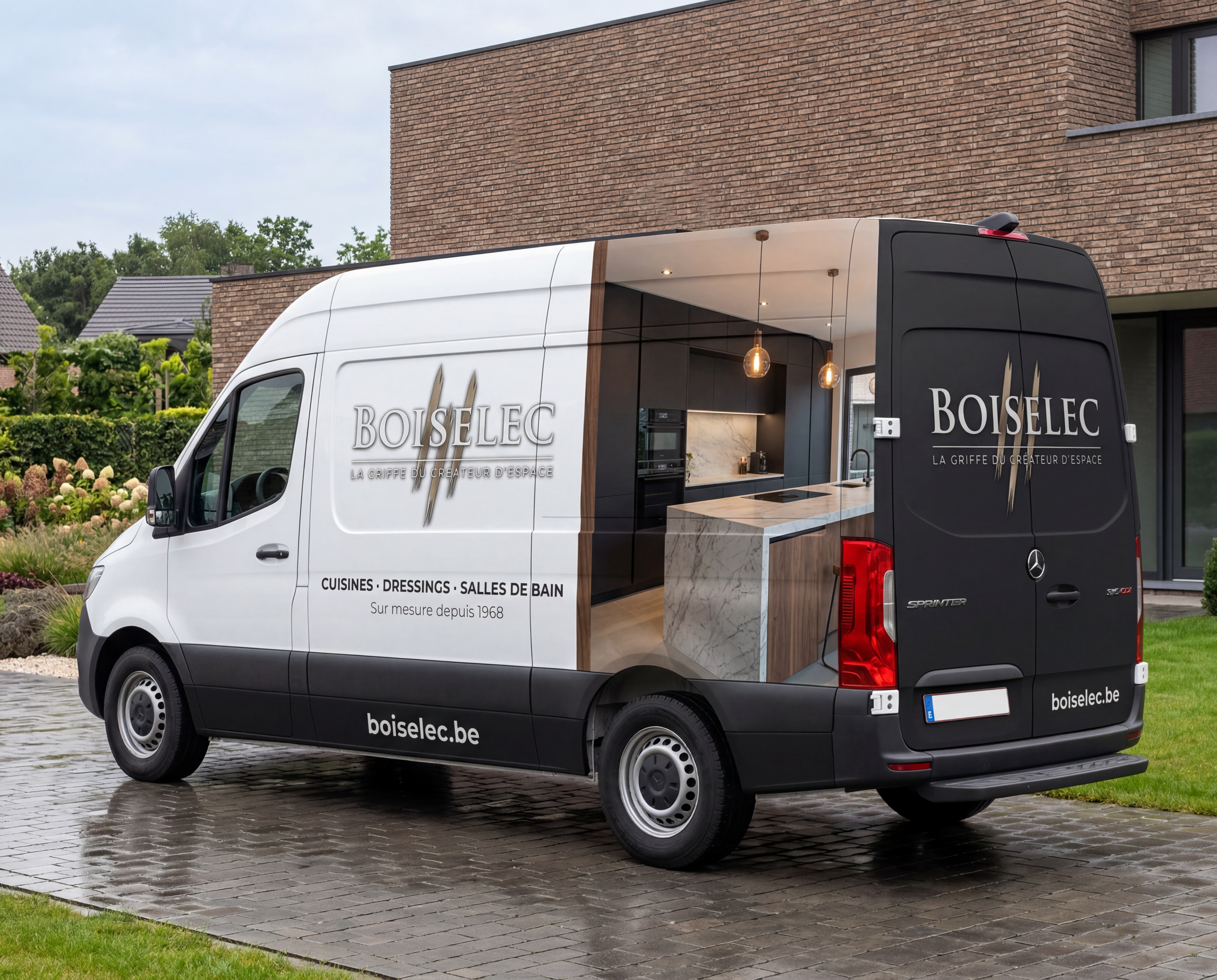 Camion floqué projet Bois